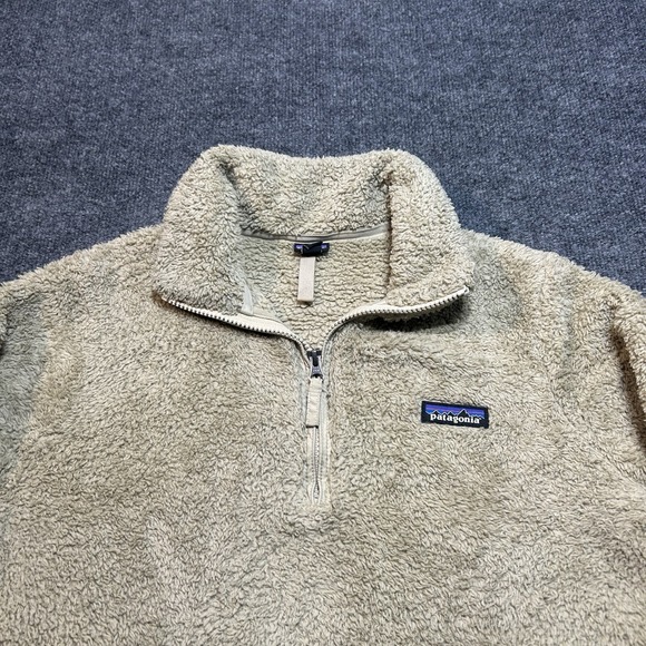 Patagonia Sweaters - Patagonia Women's Los Gatos 1/4-Zip Fleece Pullover Sherpa Shroom Taupe Fuzzy M